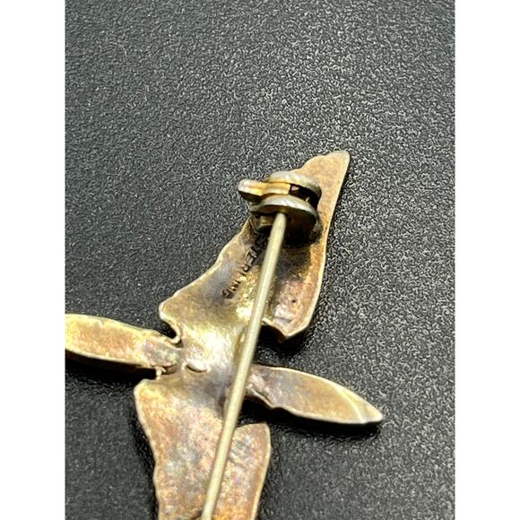 Vintage WWII Army Air Force Cadet Propeller Sterling Silver Pin Brooch - Picture 6 of 8